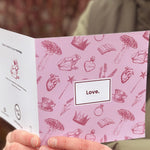 Load image into Gallery viewer, Show your affection with stationery! Our &#39;Love&#39; greetings card is the perfect year-rounder! Valentine&#39;s, Galentine&#39;s, Birthdays, Weddings and anniversaries, this quirky card is the perfect addition to our greetings card collection. Complete with kraft paper envelope and blank inside for your message - each of our cards arrives packed in a sealed compostable bag.
