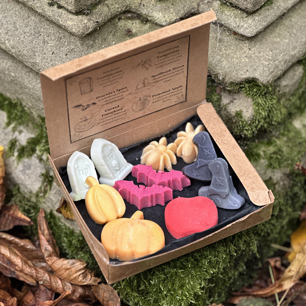 We are not over-selling these seasonal gems! Each one has a beautiful and individual scent, perfect for all through this spooky season! These quirky wax treats make the most beautiful gift or provide the perfect excuse to cosy up and relax this Autumn season.