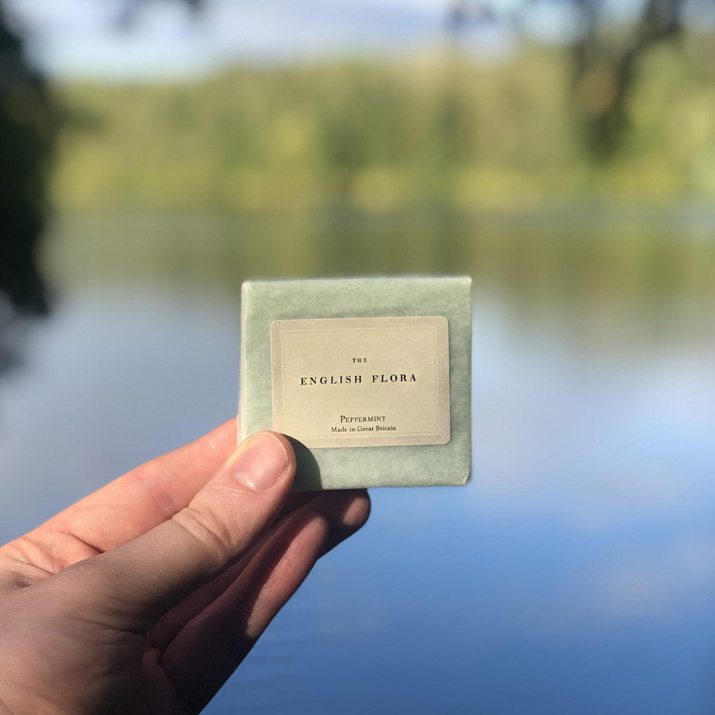 Our English Flora soaps are wrapped in parchment and made in Great Britain. This Peppermint soap makes a great gift for a loved one, or is perfect to freshen up your own home!  Liquorice Root Herb Border and soaps are also available.