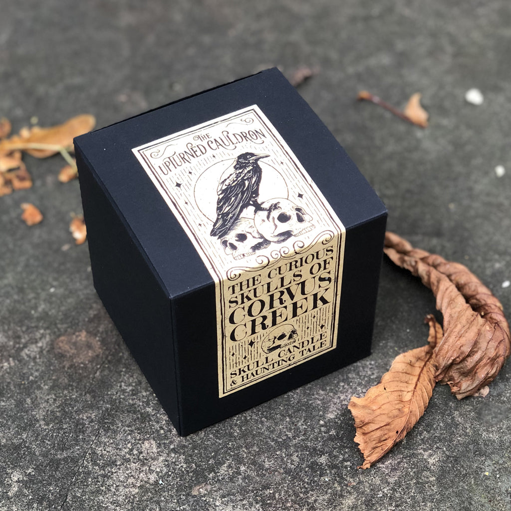 The nights are drawing in and the leaves are beginning to fall! - time to cosy up and enjoy spooky season with this gorgeous skull candle from The Upturned Cauldron.  Learn their curious origin story beautifully presented in this gift box - the perfect addition to your abode this season, if you can bear to light it!